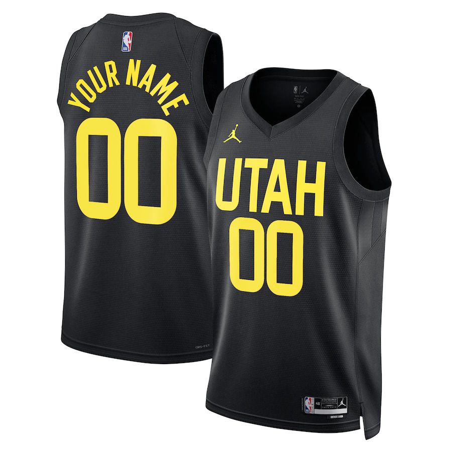 Men Utah Jazz Jordan Brand Black Statement Edition 2022-23 Swingman Custom NBA Jersey->customized nba jersey->Custom Jersey
